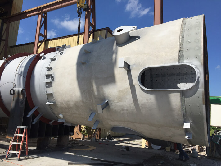 Stellar fireproofing applied to structural steel at a plant site — documented project 2