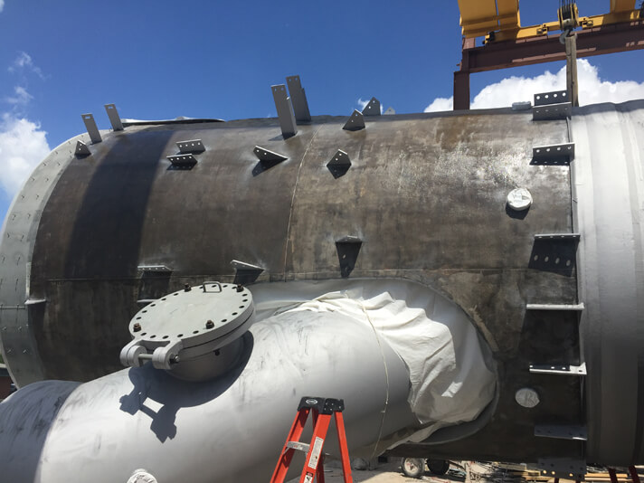 Stellar fireproofing applied to structural steel at a plant site — documented project 4