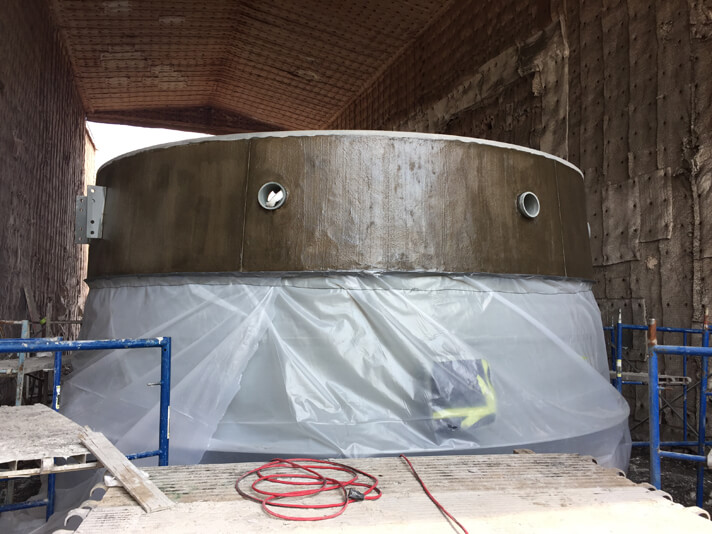 Stellar fireproofing applied to structural steel at a plant site — documented project 6