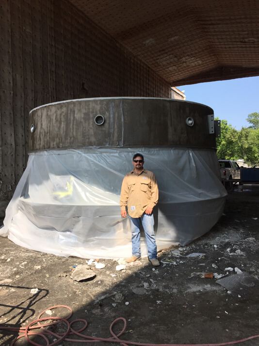 Stellar fireproofing applied to structural steel at a plant site — documented project 7