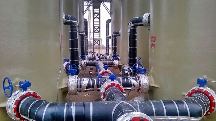 Stellar heat tracing installed on process piping at a plant site for freeze protection — documented project 2