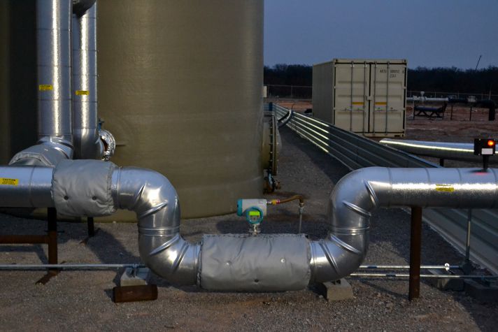 Stellar heat tracing installed on process piping at a plant site for freeze protection — documented project 4
