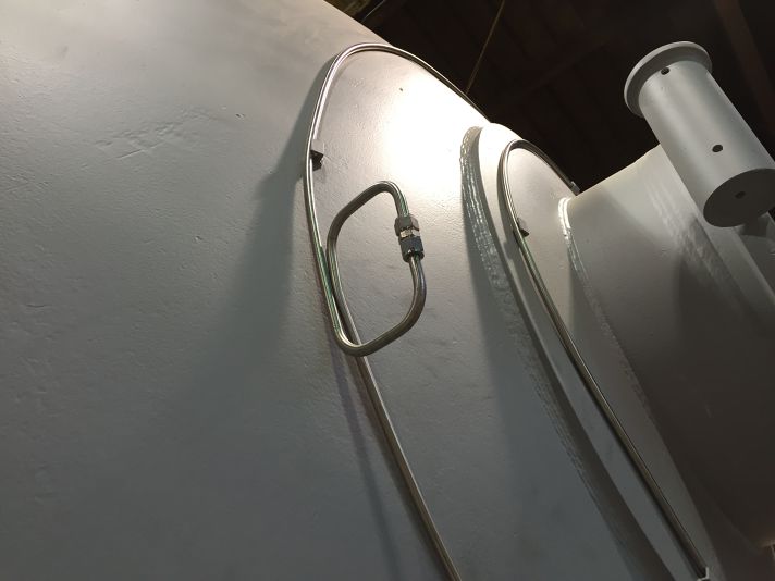Stellar heat tracing installed on process piping at a plant site for steam tracing — documented project 3