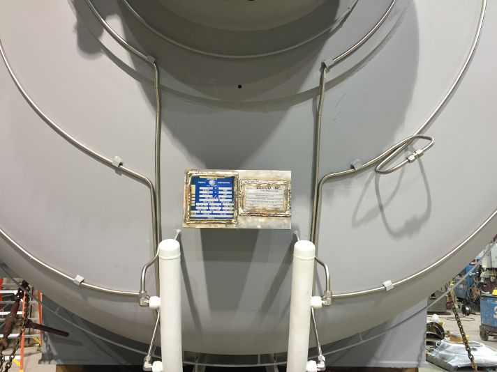 Stellar heat tracing installed on process piping at a plant site for steam tracing — documented project 4
