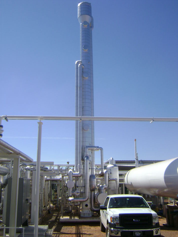 Stellar insulation installed on process equipment at a plant site for condensation control — documented project 4
