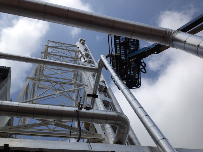 Stellar insulation installed on process equipment at a plant site for cryogenic insulation — documented project 4
