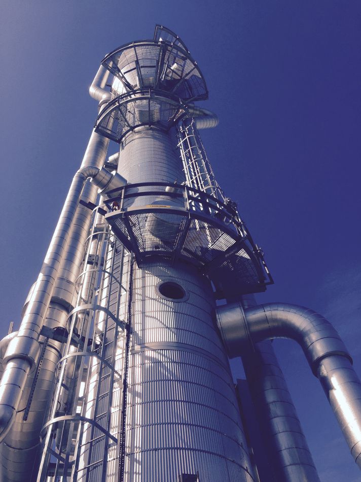 Stellar insulation installed on process equipment at a plant site for cryogenic insulation — documented project 9