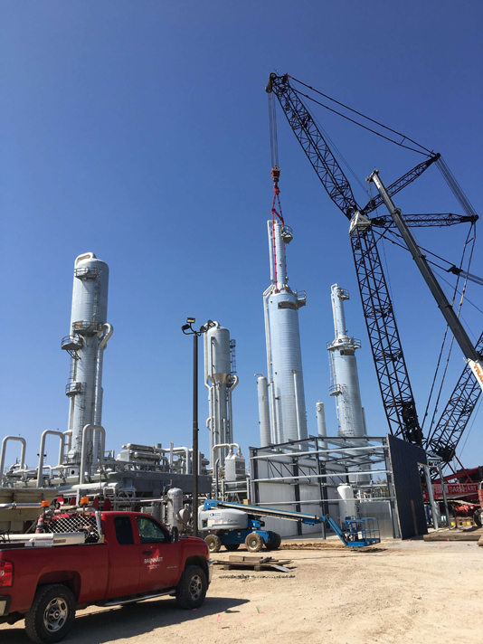Stellar insulation installed on process equipment at a plant site for cryogenic insulation — documented project 7