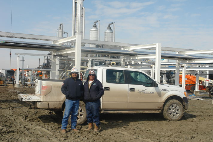 Stellar insulation installed on process equipment at a plant site for cryogenic insulation — documented project 8