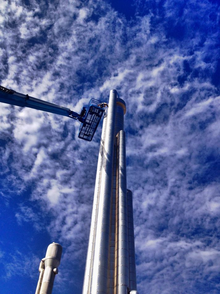 Stellar insulation installed on process equipment at a plant site for cryogenic insulation — documented project 11