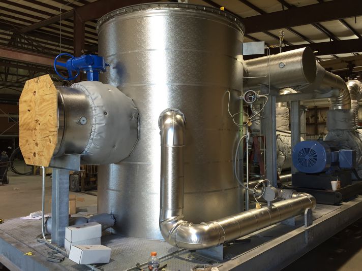 Stellar insulation installed on process equipment at a plant site for freeze protection — documented project 2