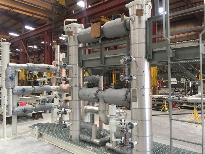 Stellar insulation installed on process equipment at a plant site for heat conservation — documented project 1