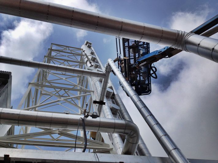 Stellar insulation installed on process equipment at a plant site for heat conservation — documented project 2