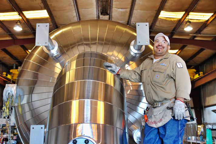 Stellar insulation installed on process equipment at a plant site for heat conservation — documented project 5