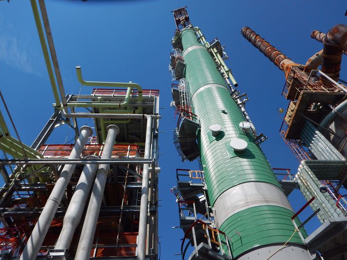 Stellar insulation installed on process equipment at a plant site for heat conservation — documented project 9