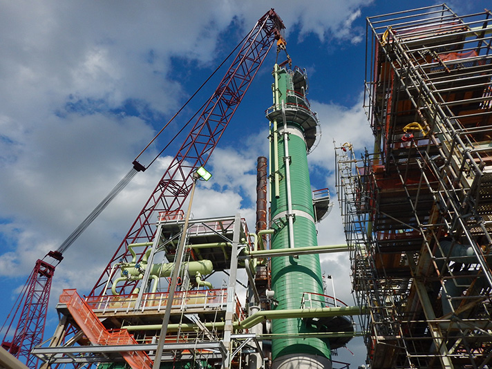 Stellar insulation installed on process equipment at a plant site for heat conservation — documented project 10