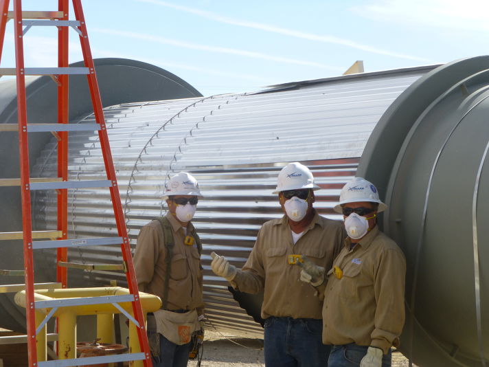 Stellar insulation installed on process equipment at a plant site for personnel protection — documented project 3
