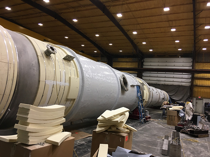 Stellar insulation installed on process equipment at a plant site for process temperature control — documented project 11