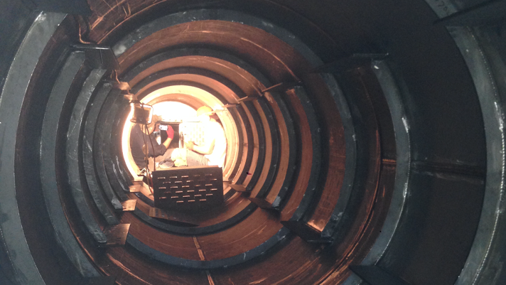 Stellar internal tray installation inside a process column — documented project 7