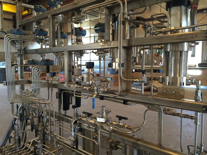 Stellar process tubing installed at a plant site — documented project 8