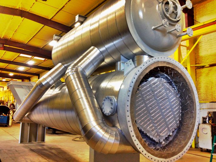 Stellar refractory lining installed in fired equipment at a plant site — documented project 4
