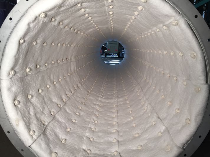 Stellar refractory lining installed in fired equipment at a plant site — documented project 5