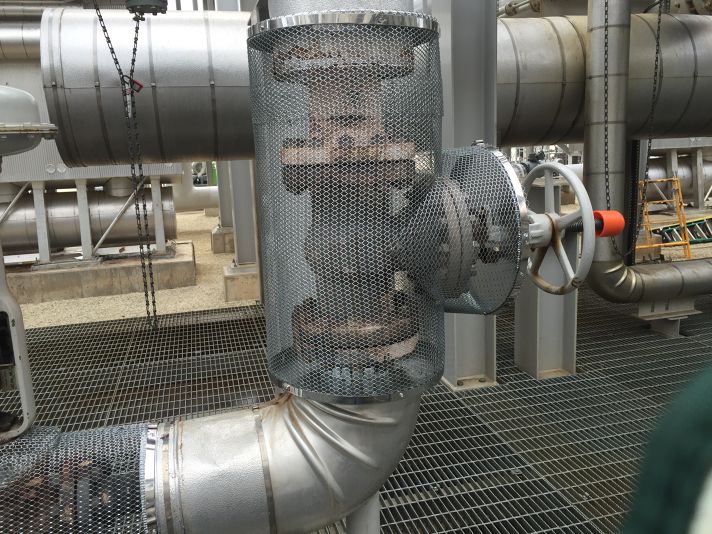 Stellar removable insulation covers fitted to valves and fittings at a plant site for expanded metal — documented project 3