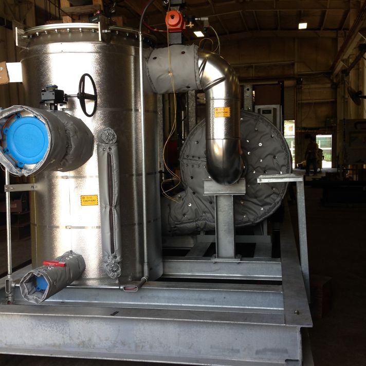 Stellar removable insulation covers fitted to valves and fittings at a plant site for freeze protection — documented project 1