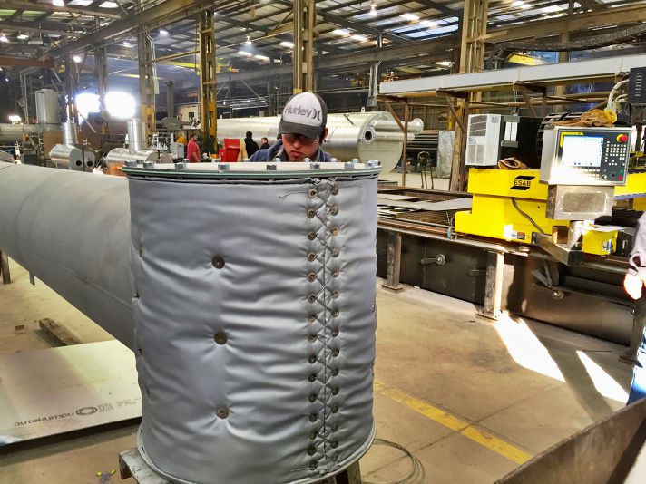 Stellar removable insulation covers fitted to valves and fittings at a plant site for personnel protection — documented project 8