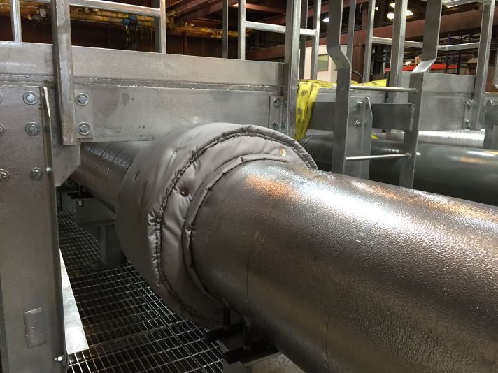 Stellar removable insulation covers fitted to valves and fittings at a plant site for process control — documented project 3
