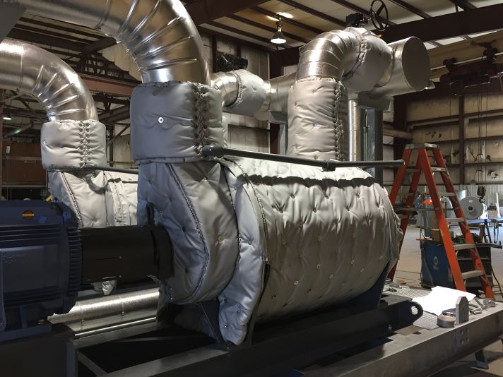 Stellar removable insulation covers fitted to valves and fittings at a plant site for sound attenuation — documented project 1