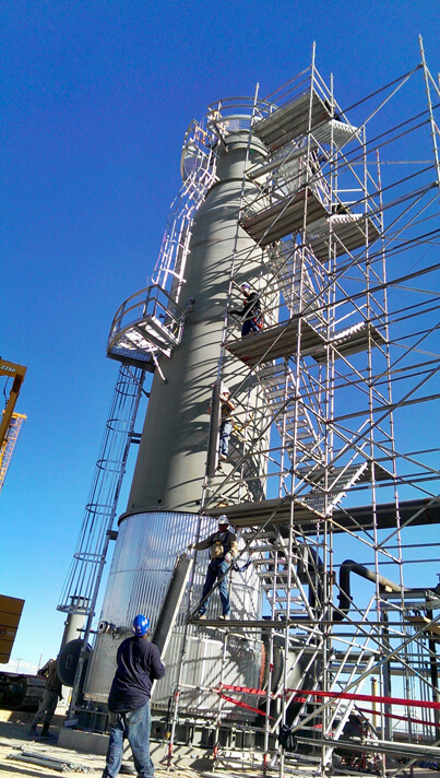 Stellar scaffolding erected for access to plant equipment — documented project 1