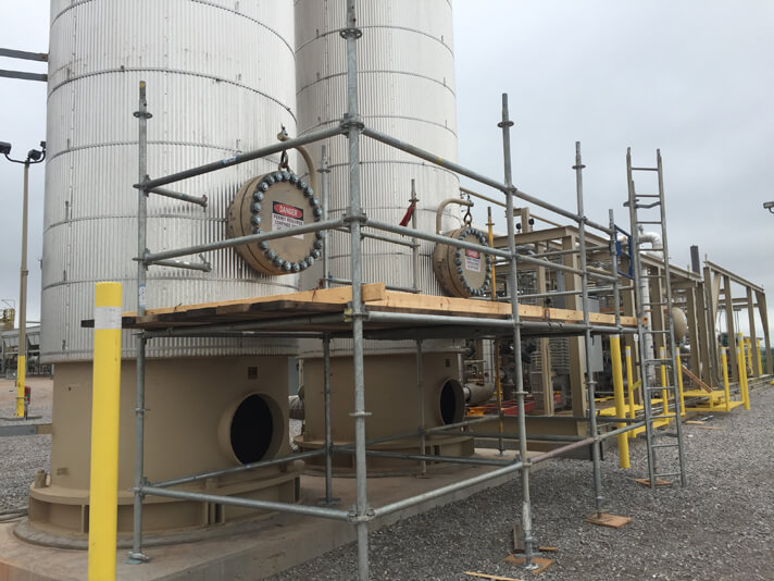 Stellar scaffolding erected for access to plant equipment — documented project 3