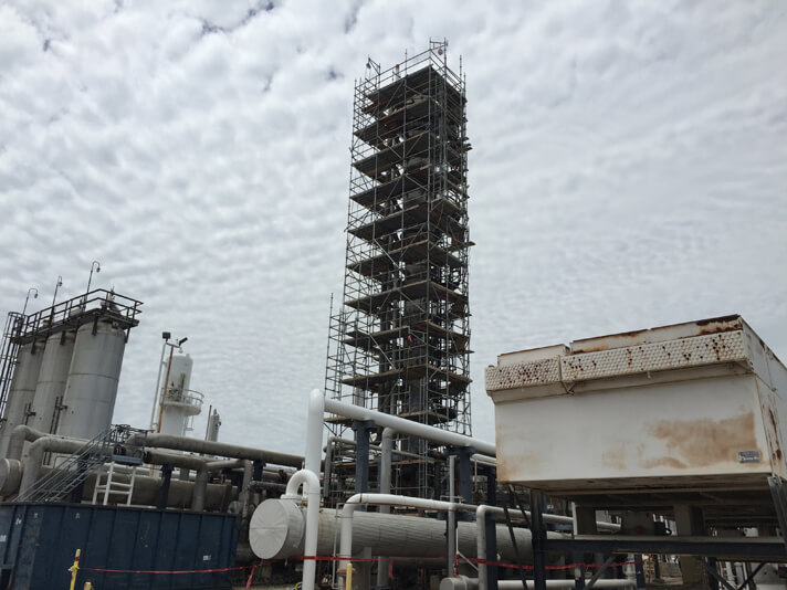 Stellar scaffolding erected for access to plant equipment — documented project 6