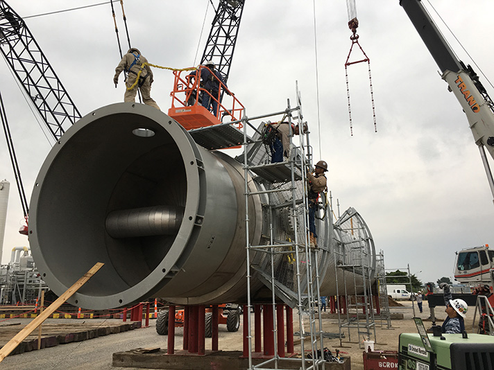 Stellar scaffolding erected for access to plant equipment — documented project 8